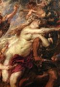 RUBENS, Pieter Pauwel The Consequences of War (detail) oil painting artist